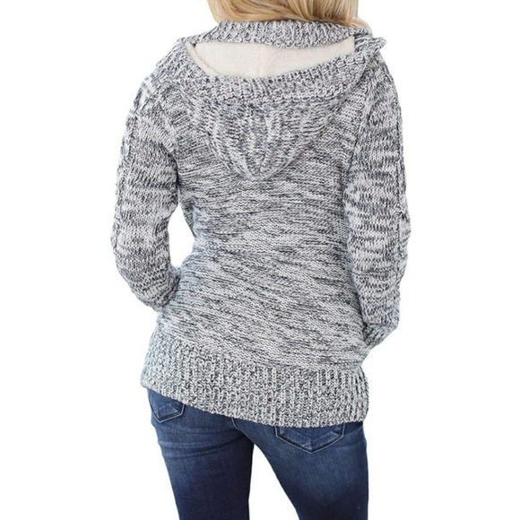 🆕️Hooded Knit Cardigans Button Cable Sweater Coat - Picture 5 of 11